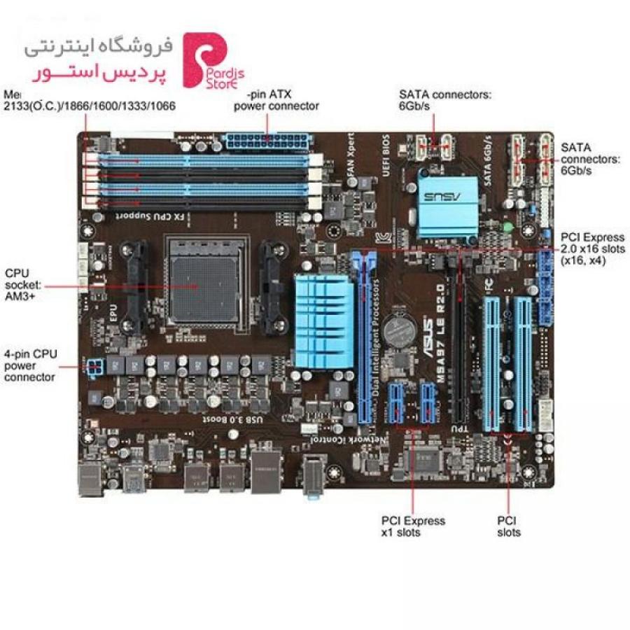 مشخصات فنی ، قیمت و خرید مادربرد ایسوس مدل M5A97 LE R2.0 - لیست قیمت بروز